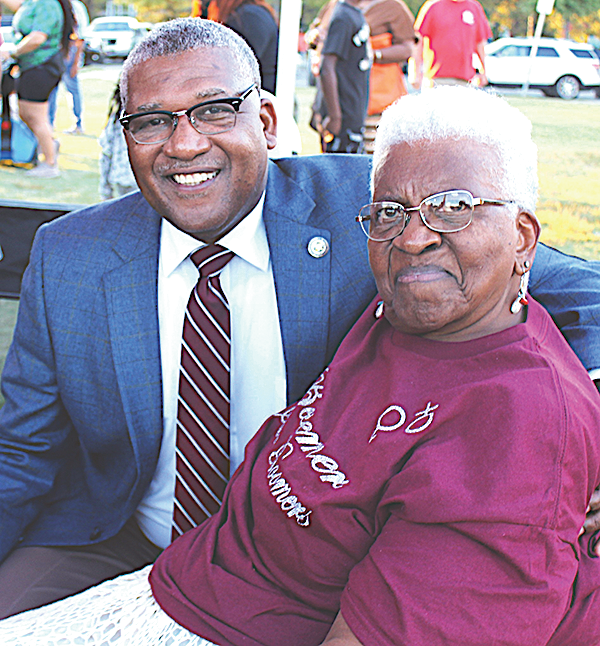 Mayor Gulley shares a smile.