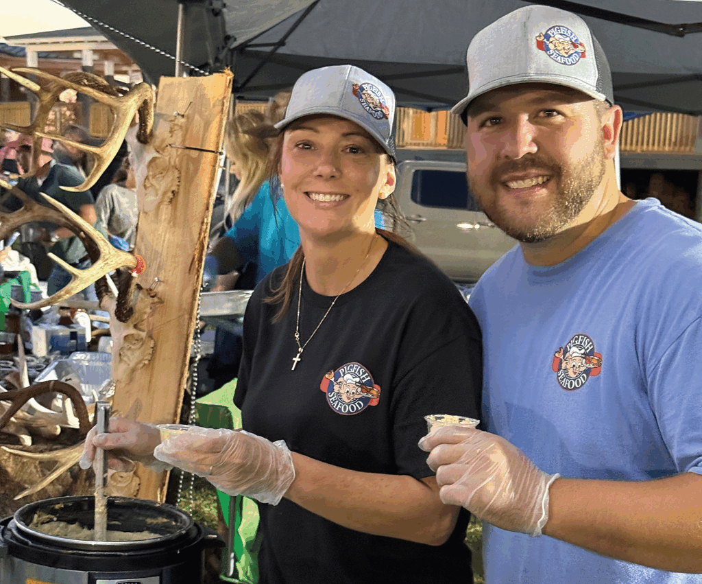 Selena and Matthew Rowe won the fish category with their Shrimp and Crab Bisque.