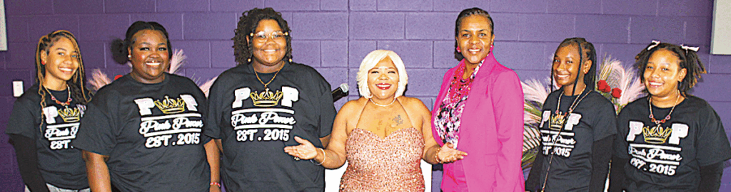 P.I.N.K. POWER founder Ms. Jheri Hunter & P.I.N.K. Rep. Ms. Kimberly Grant pose with mentees