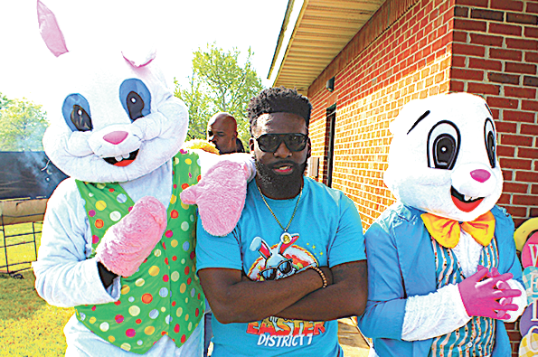 Councilor King and Easter Day helpers.