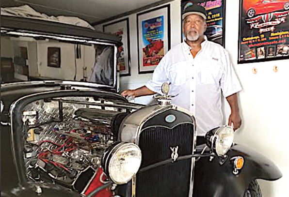 Cortez Darris, Sr. with his 1930 Model A Ford