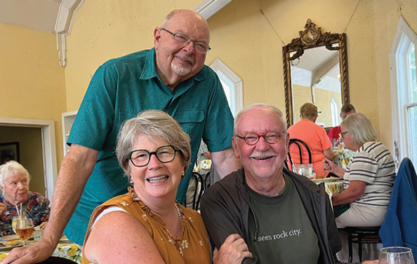 Jim Langley with Trish and Donald Davis
