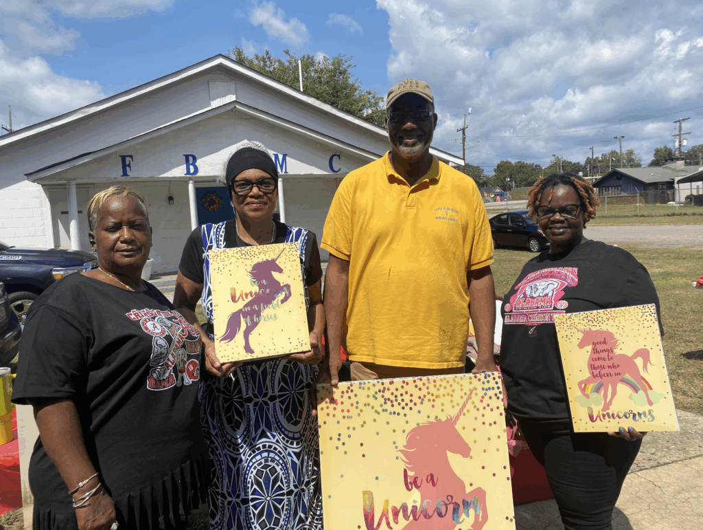 Renee Brown, Annette Jones, the Rev. Randy Coleman
and Marquita Mays.