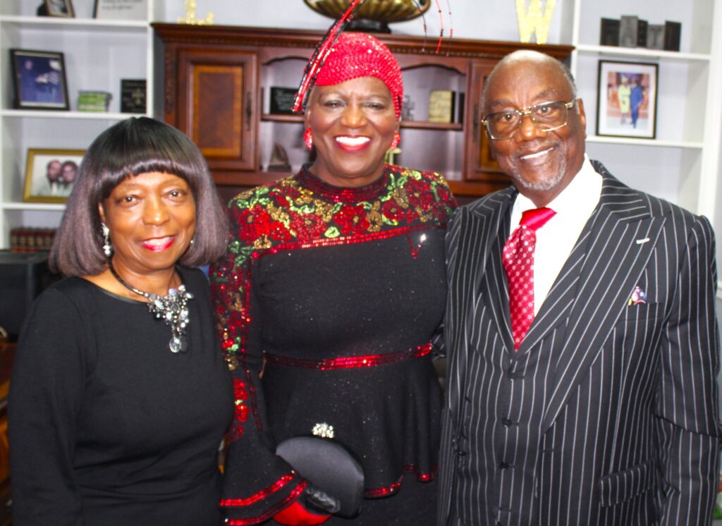 Pastor Althea Long, from left, Dr. Valerie Wood and Apostle Leonard Wood.