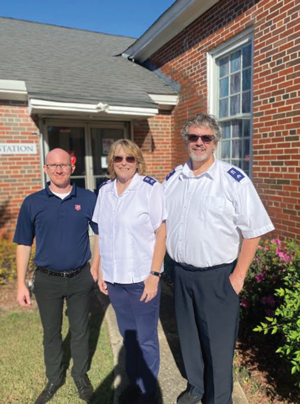 Shane Brinlee and Sgts. Becky and Jim Lahman