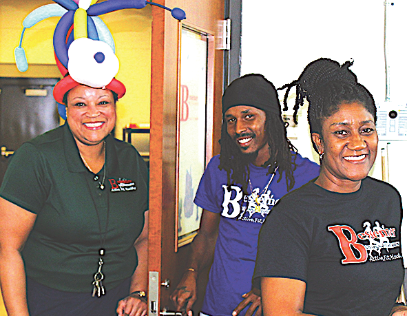 Rec Center staff ready for fun.