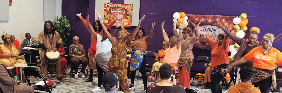 Bessemer's Silver Boomers & Ms. LaVondia Smith perform for the audience.
