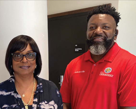 Executive Assistant Angela Coleman and City Council President Jarvis Collier